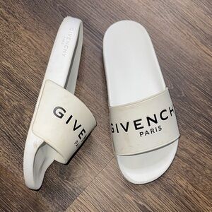 Givenchy Pool Slides with Black Logo